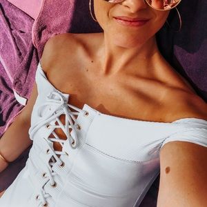 Brand New Lace Up One Piece Swimsuit